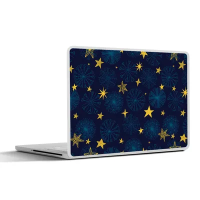 Produktbild von MuchoWow® Laptop Aufkleber Sticker Cover Sterne - Schnee - Muster - Weihnachten 30x21 cm - Sticker für Laptop - Selbstklebend