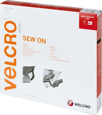 Produktbild von VELCRO® Klettband zum Aufnähen, Haken & Flausch 20mm x 10m Schwarz