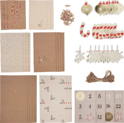 Produktbild von folia Adventskalender-Set FALALA 97-teilig