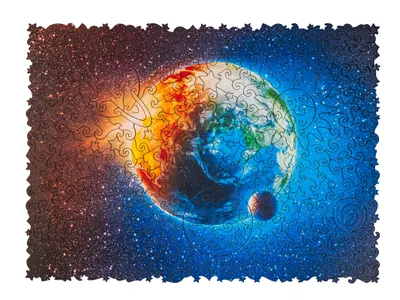 Produktbild von UNIDRAGON Planet Earth 43 x 30 cm 500 Teile Holz-Puzzle