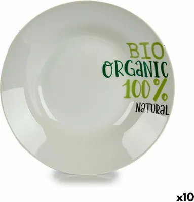 Obrázek produktu pro Polévkový talířbílozelený Ø 20,6 cm porcelán (10 kusů)