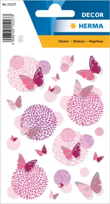 Image de HERMA 15227 26x autocollants fleurs de papillons
