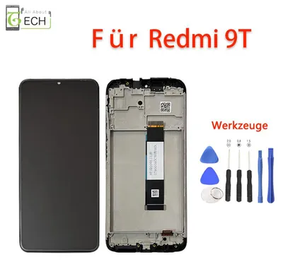 Produktbild von Für Xiaomi Redmi 9T M2010J19ST LCD Display mit Rahmen Touch Screen Schwarz