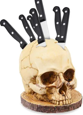 Produktbild von Schreckliche Messerhalter für Küche, Skelettform, Horror