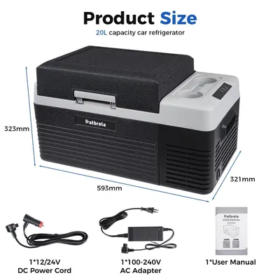 Obrázek produktu pro Kompresorová chladnička a mraznička - 20 litrů - Ovládání přes aplikaci - Nastavitelná teplota od -20 °C do +20 °C - 220 V AC - Vhodná pro auto, kempování a domácí použití