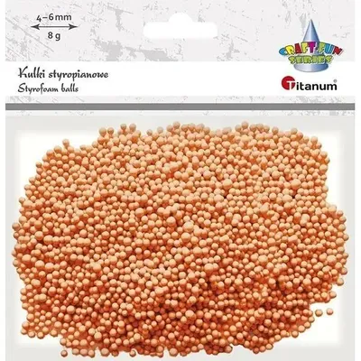 Obrázek produktu pro Polystyrenové kuličky, 8 g, oranžové barvy – Titanum