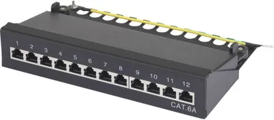 Produktbild von Renkforce 12 Port Netzwerk-Patchbox CAT 6a 1 HE Bestückt