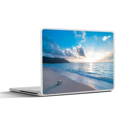 Produktbild von MuchoWow® Laptop Aufkleber Sticker Cover Strand - Meer - Muschel 36.5x27.5 cm - Laptop-Sticker