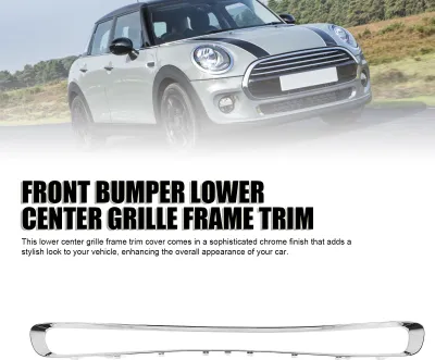 Produktbild von Vordere Stoßstange, unterer mittlerer Kühlergrillrahmen, Zierabdeckung 51117355238, Chrom, stilvoller Look für F55, F56, Cabrio, F57