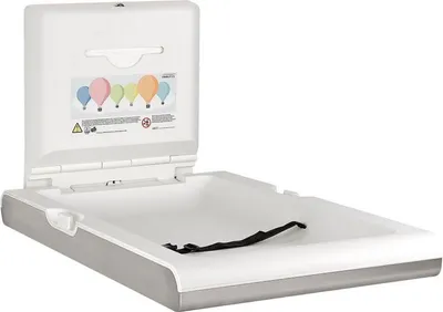 Produktbild von Mediclinics vertikaler Wickeltisch CP0016VCS aus Edelstahl mit Biocote®-Schutz