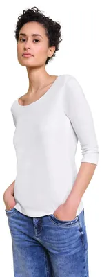 Produktbild von Street One Damen Style Pania T-Shirt, Weiß, 44