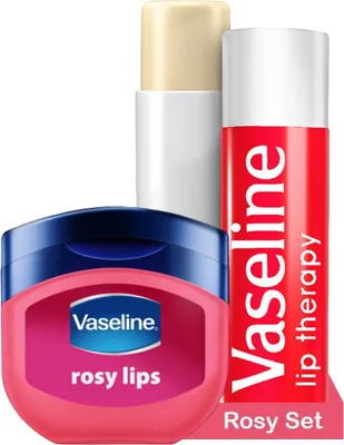 Produktbild von Vaseline Lip Therapy Rosy| Pflegender Lippenbalsam und Pflegestift Set für optimale Feuchtigkeit |  (Rosy Set )
