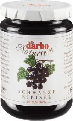 Produktbild von Darbo Naturrein Schwarze Ribisel (Johannisbeeren) Konfitüre Extra passiert 450g