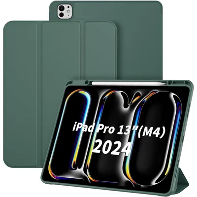 Produktbild von Schutzhülle für iPad Pro 13 M4 (2024) mit Stifthalter, Nachtgrün