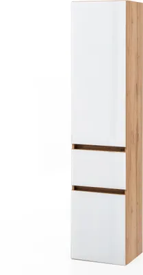 Produktbild von Seitenschrank Badschrank Midischrank "Oulu I" Wotan-Eiche, Weiß