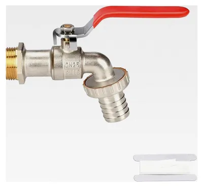 Produktbild von Messing Wasserhahn 1 Zoll, rost- und frostsicher, Kugelhahn für Garten, Waschmaschine, Regentonnen