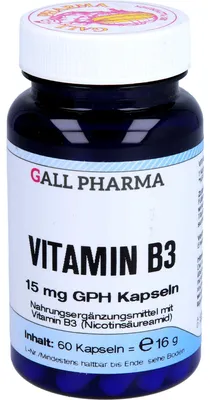 Produktbild von GALL PHARMA Vitamin B3 15 mg GPH Kapseln, 60 St. Kapseln
