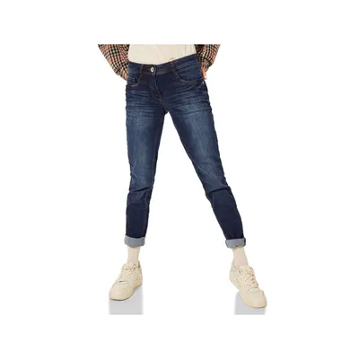 Produktbild von 26351 Cecil, Charlize Slim , Damen Jeans Hose, Stretchdenim, midblue, W 27 L 32