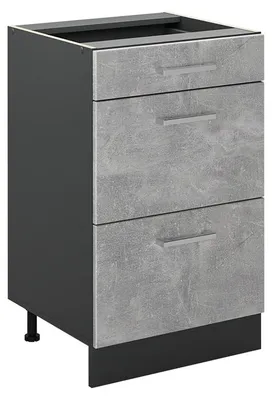 Produktbild von Küchenunterschrank Vicco R-Line Beton/Anthrazit 50 cm ohne Arbeitsplatte, Model 69794