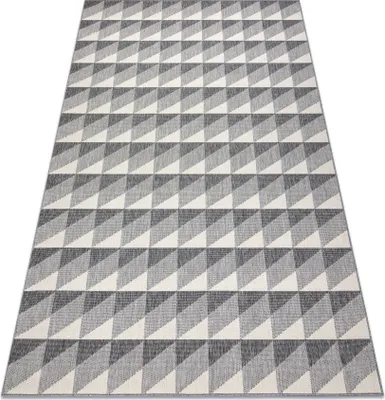 Produktbild von Teppich SPRING 20406332 Diamanten Dreiecke, geschlungen - grau  Grau 200x290 cm