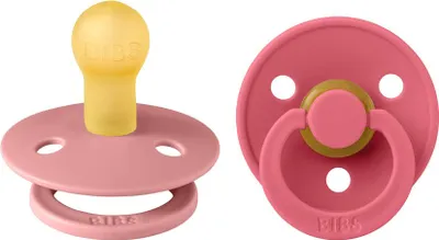 Obrázek produktu pro BIBS Dudlíky z přírodního kaučuku Colour 2ks - velikost 1, Dusty Pink / Coral