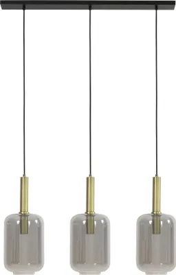 Produktbild von Light & Living - Hängeleuchte Lekar - Bronze - 100x22x32cm - 3L Hängelampe - Esstischlampe - Wohnzimmerlampe - Schlafzimmerlampe - Wohnzimmer