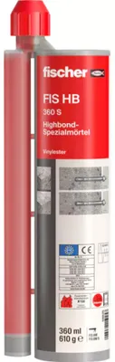 Zdjęcie produktu dla Fischer 519125, Zaprawa modyfikowana polimerami, 0,61 kg, Beton, Butelka