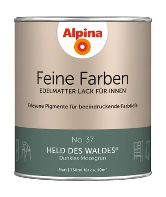Produktbild von Alpina Feine Farben Lack No. 37 Held des Waldes - moosgrün 750 ml