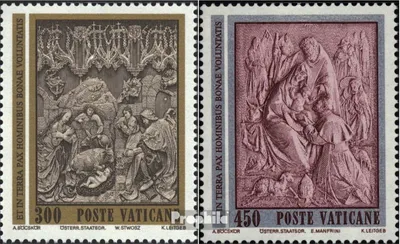 Produktbild von Briefmarken Vatikanstadt 1982 Mi 814-815 (kompl.Ausgabe) gestempelt Weihnachten