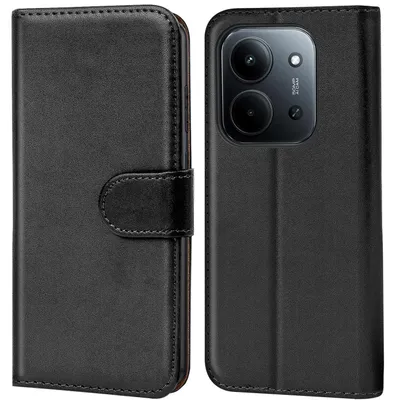 Produktbild von Conie Klapp Tasche für Xiaomi Redmi 15C Kartenfach Rundumschutz Hülle in Schwarz