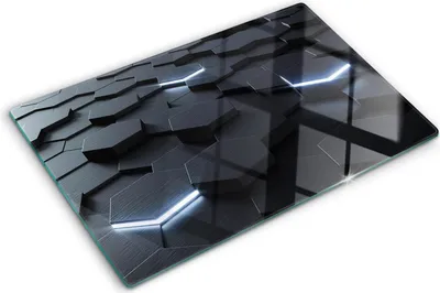 Produktbild von Tulup Glas Herdabdeckplatte - 80x52 cm - Glaskeramikkochfeld-Abdeckung Spritzschutz Glasabdeckplatte - Einteilig - Kunst: Modern & Klassisch - Abstraktion - Schwarz
