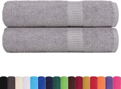 Zdjęcie produktu dla Ręczniki vidaXL FROGN, 2 szt., szare, 50 x 100 cm, 360 g/m²