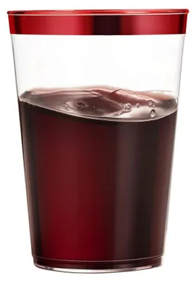 50 Kunststoffbecher 350 ml, wiederverwendbar, rot