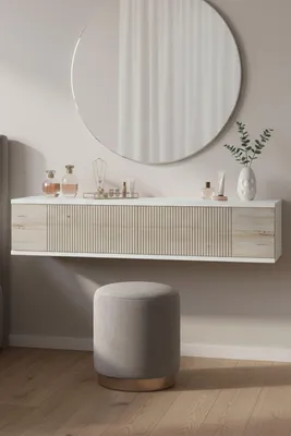 Produktbild von Skye Decor, Hochwertiger Dresser (Elterncode) - Weiß & Travertin, 120 cm, Modern