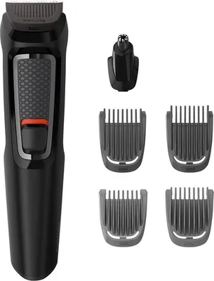 Produktbild von Philips MULTIGROOM Series 3000 MG3715/14 6-in-1, Gesicht, Schwarz, Ohr, Nase, Akku, 60 min, Integrierte Batterie, 960 h