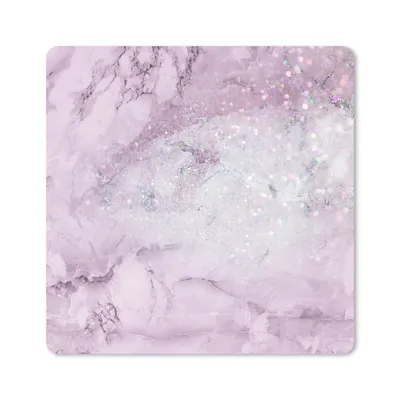 Obrázek produktu pro Podložka pod myš - Mramor - Třpytky - Růžová - 20x20cm - Podložka pod myš
