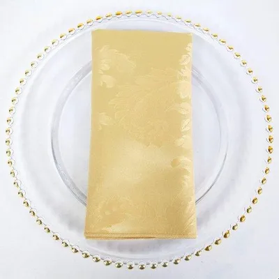 Produktbild von Damast- Servietten 20" x 20" Gold für Hochzeiten und Feiern