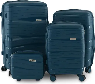 Produktbild von Berwin Reisekoffer Hartschalenkoffer Trolley Modell Torna Ocean Petrol 4er Set MS-19811