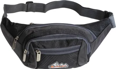 Produktbild von Bag Street - Nylon Bauchtasche Hüfttasche Gürteltasche Geldgürtel - Schwarz