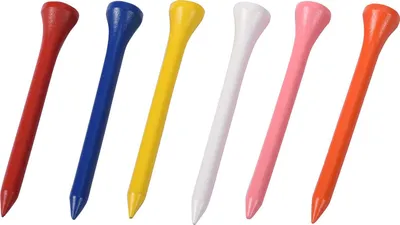 Produktbild von 100 Stück Golf-Tees reduzieren die Reibung, seitlicher Spin, Golf-Tees aus Holz, Golf-Zubehör zur Verbesserung von Distanz und Genauigkeit