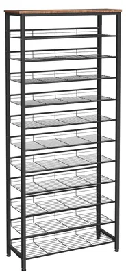 Produktbild von Schuhregal - Schuhaufbewahrungseinheit - 12 Ebenen - Hoch - Für 44-55 Paar Schuhe - 75 x 28,5 x 194,5 cm