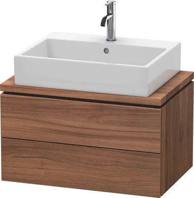 Produktbild von Konsolenunterschrank L-CUBE 400x720x477mm nussbaum natur nussbaum natur