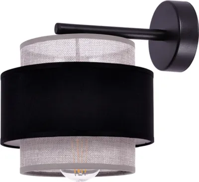 Immagine prodotto di Applique ETELA nero-grigio 1xE27x40W in tessuto, dimensioni: 25x20x27 cm, IP20, Kaja