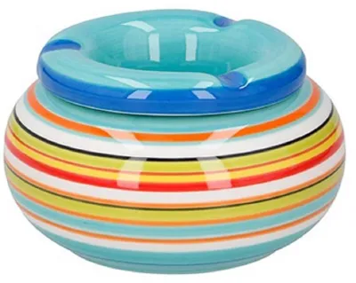 Produktbild von G.Wurm Storm Aschenbecher Casablanca - Keramik - Blau - 11 x 6 cm