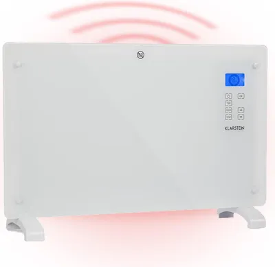 Image de Klarstein Radiateur Electrique Mobile, Chauffage Electrique Mural 2000W à Faible Consommation d'Energie pour Maison, Salle de Bain, Convecteur, Radiateurs Electriques Silencieux, Thermostat, Roulettes