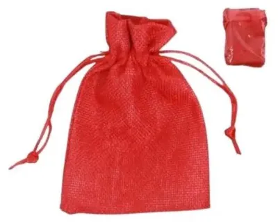 Obrázok produktu pre Červené jutové vrecká 10 x 15 cm, 6 ks – Penword