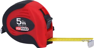 Produktbild von KS Tools Bandmaß mit Feststeller,schwarz-rot, 5m, 19mm