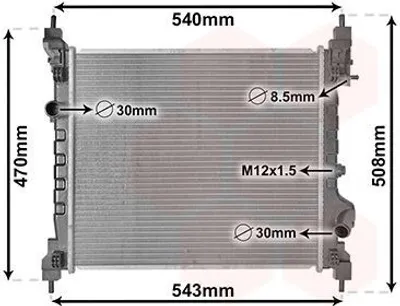 Produktbild von VAN WEZEL 08012702 Kühler Wasserkühler Motorkühler für CHEVROLET SPARK (M300)