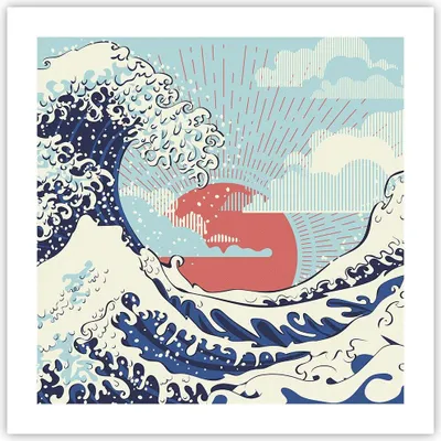 Produktbild von Poster - Poster ohne Rahmen - Rot modern vielleicht - 50x50 cm - Wand Bild - Wanddeko - Wandbilder - Kunstposter - Wandposter - Bilder - Kunstdruck - Wanddekoration - Wandbild - P2XAC50x50-4435