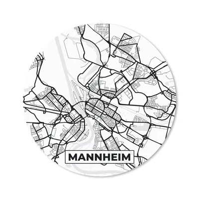 Produktbild von MuchoWow® Mauspad Mousepad Mannheim - Karte - Stadtplan - Wegbeschreibung 40x40 cm - Mousepads - Maus Mat - Pad - Mausunterlage - Schreibtisch Accessoires